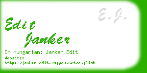edit janker business card